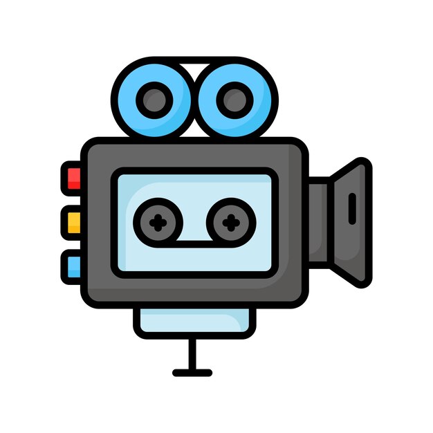Diseño vectorial de cámara vintage aislado en fondo blanco