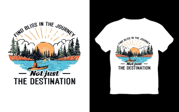 Diseño vectorial de camiseta de exploración de la naturaleza aventura montaña ilustración de estilo vintage retro