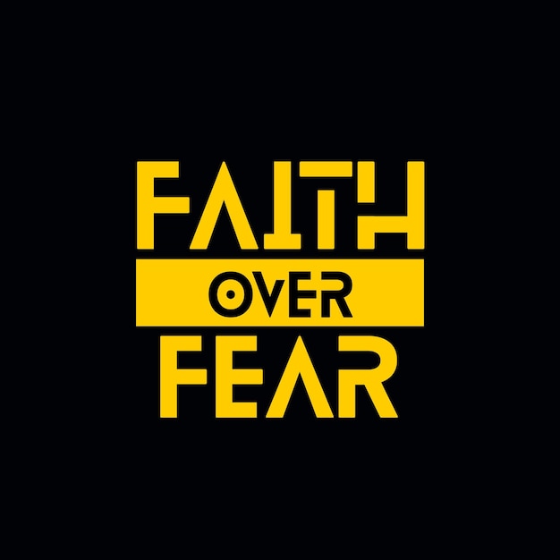 El diseño vectorial de la camiseta Faith over Fear está listo para imprimir.