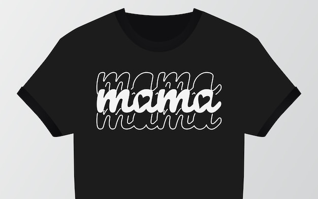 Vector diseño vectorial para camiseta con texto de mamá