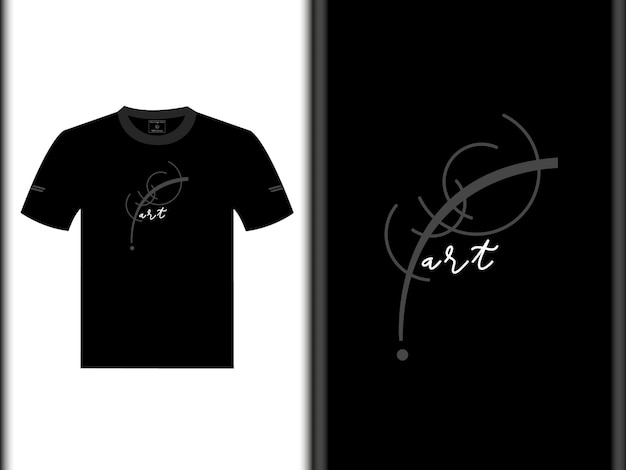 Diseño vectorial de camisetas negras artísticas