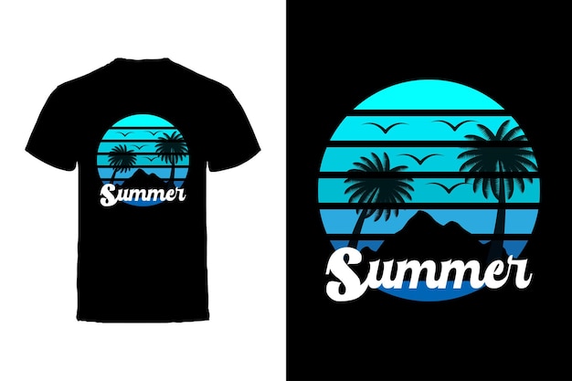 Diseño vectorial de camisetas tipografía de verano diseño vectorial