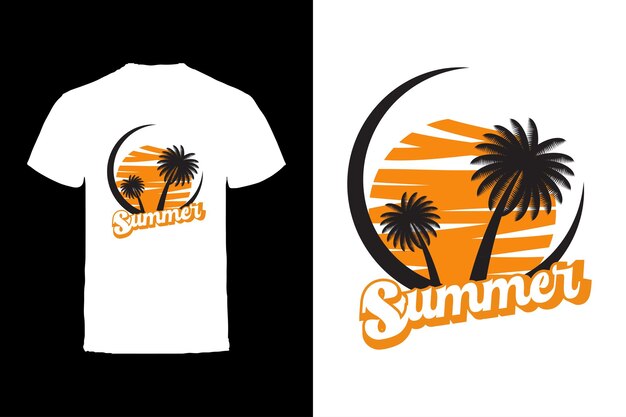 Diseño vectorial de camisetas tipografía de verano diseño vectorial