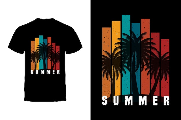 Diseño vectorial de camisetas tipografía de verano diseño vectorial