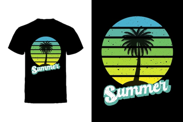Diseño vectorial de camisetas tipografía de verano diseño vectorial