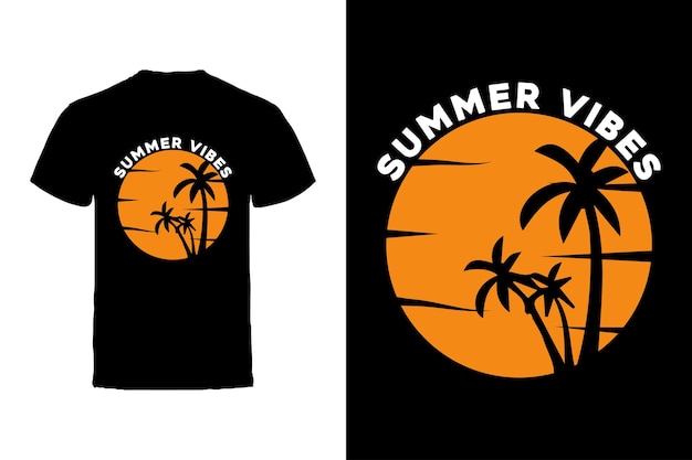 Diseño vectorial de camisetas tipografía de verano diseño vectorial