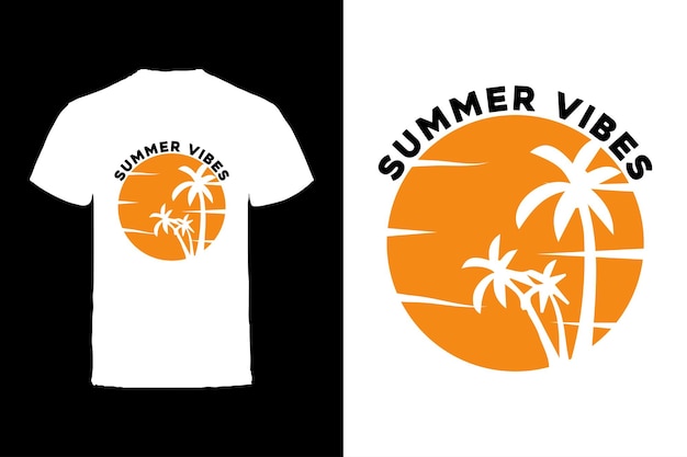 Diseño vectorial de camisetas tipografía de verano diseño vectorial