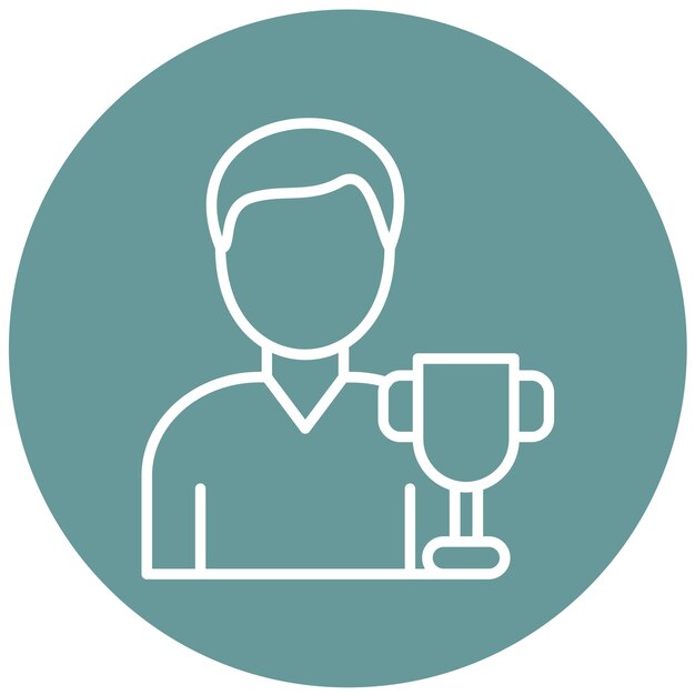 Diseño vectorial Campeón Estilo de icono