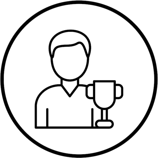Diseño vectorial Campeón Estilo de icono