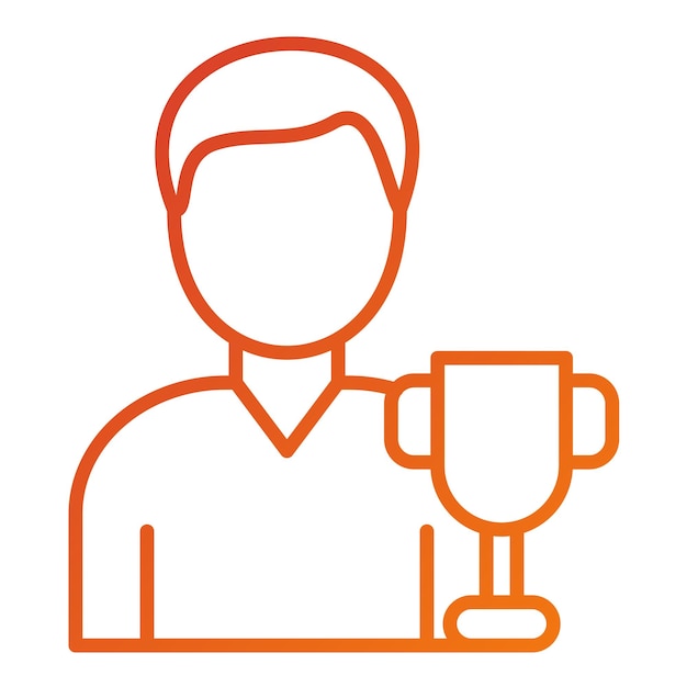 Diseño vectorial Campeón Estilo de icono
