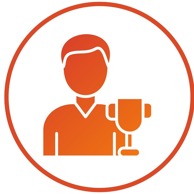 Diseño vectorial Campeón Estilo de icono