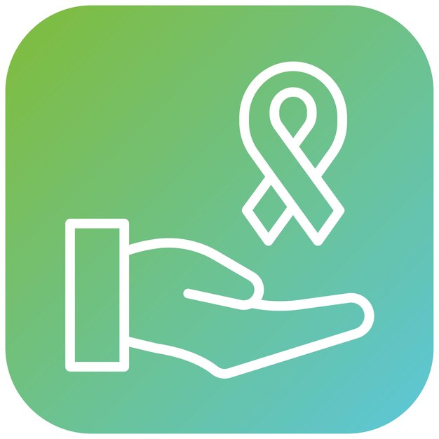 Diseño vectorial de cáncer Estilo de icono inspirador