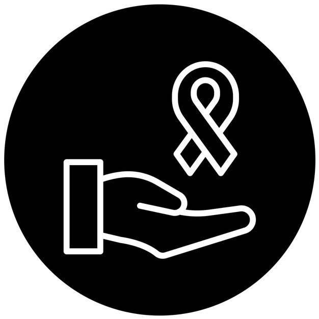 Diseño vectorial de cáncer Estilo de icono inspirador