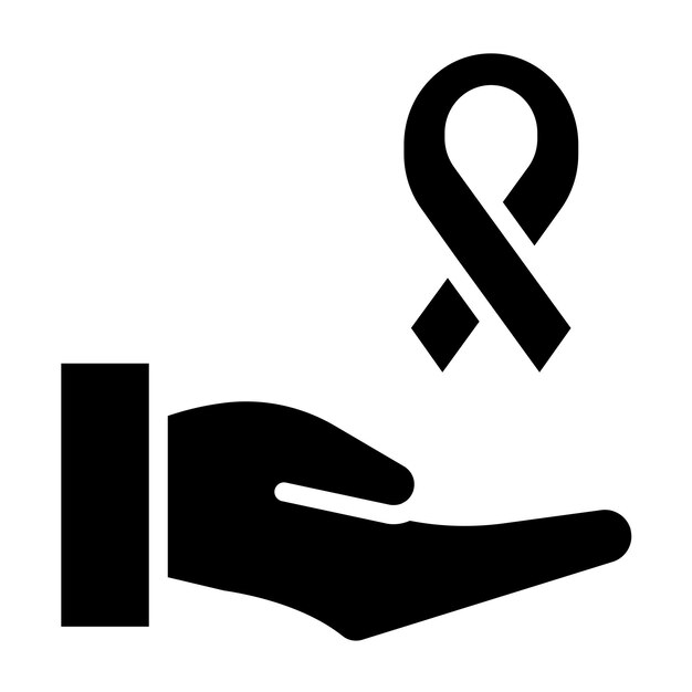 Diseño vectorial de cáncer Estilo de icono inspirador