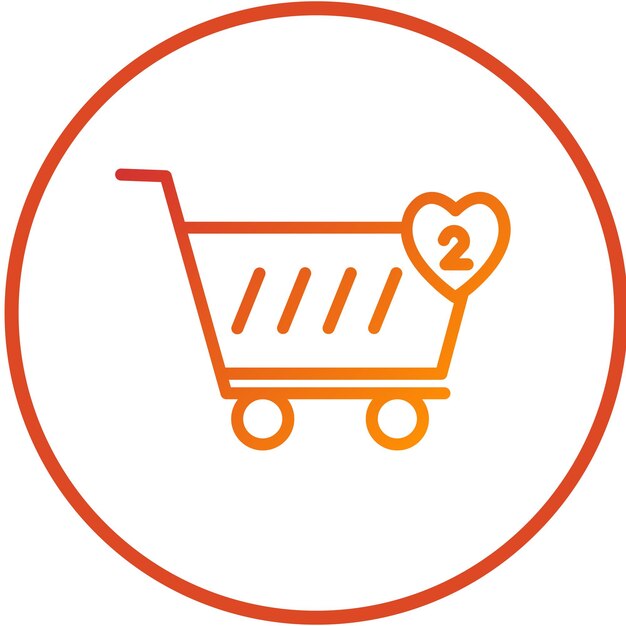Diseño vectorial de la cantidad del carrito Estilo del icono