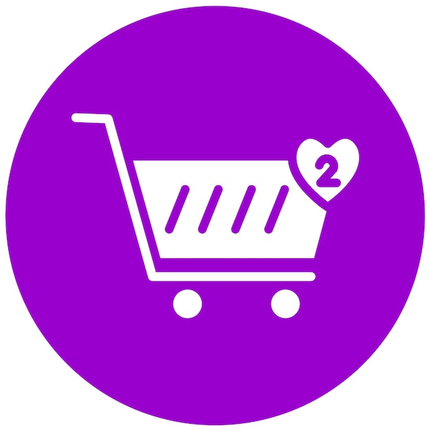 Diseño vectorial de la cantidad del carrito Estilo del icono