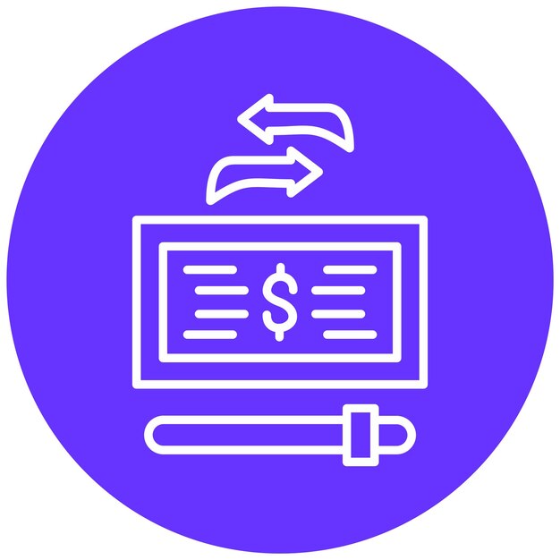 Diseño vectorial Cantidad máxima de transacción Estilo del icono