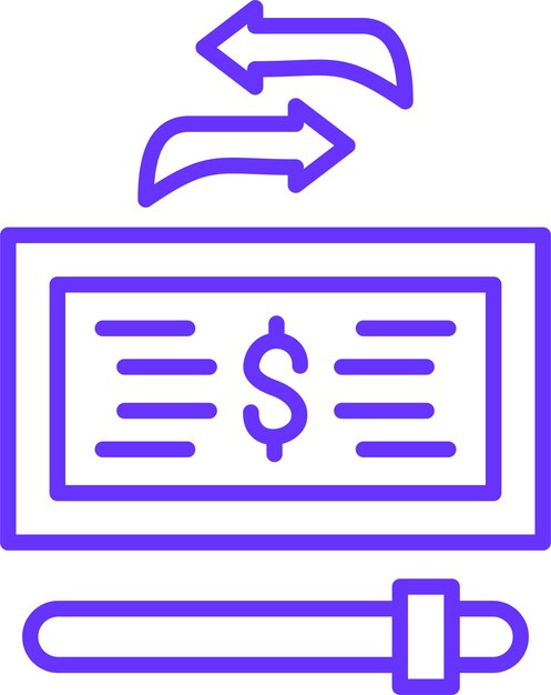 Diseño vectorial Cantidad máxima de transacción Estilo del icono
