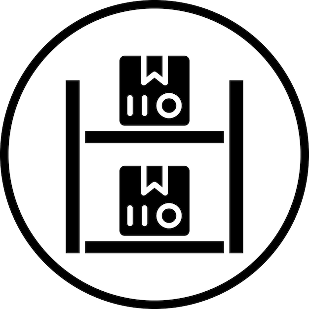 Diseño vectorial Capacidad del estante Estilo del icono