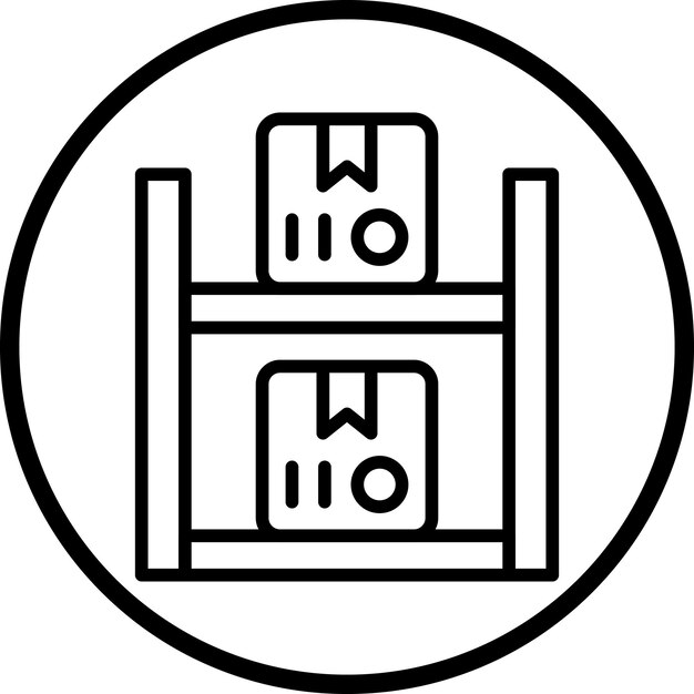 Diseño vectorial Capacidad del estante Estilo del icono