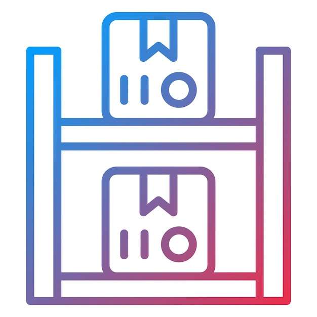 Diseño vectorial Capacidad del estante Estilo del icono