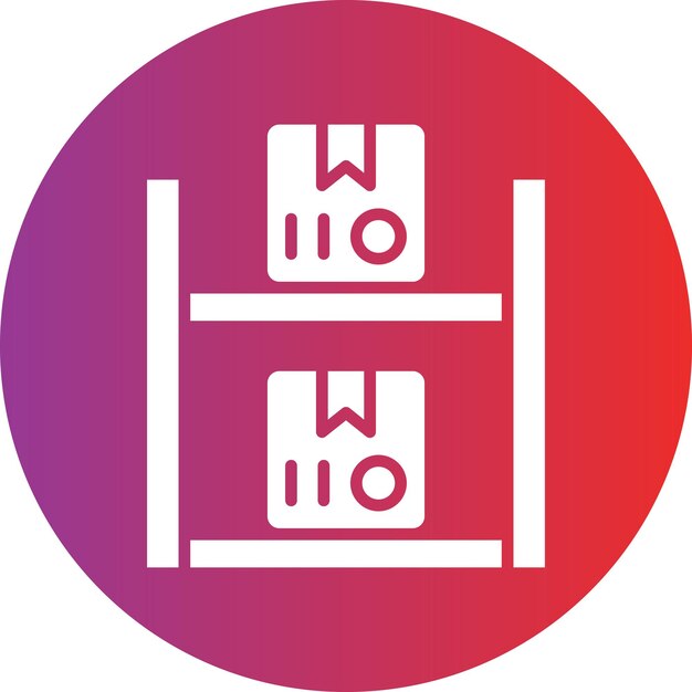 Diseño vectorial Capacidad del estante Estilo del icono