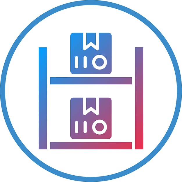 Diseño vectorial Capacidad del estante Estilo del icono