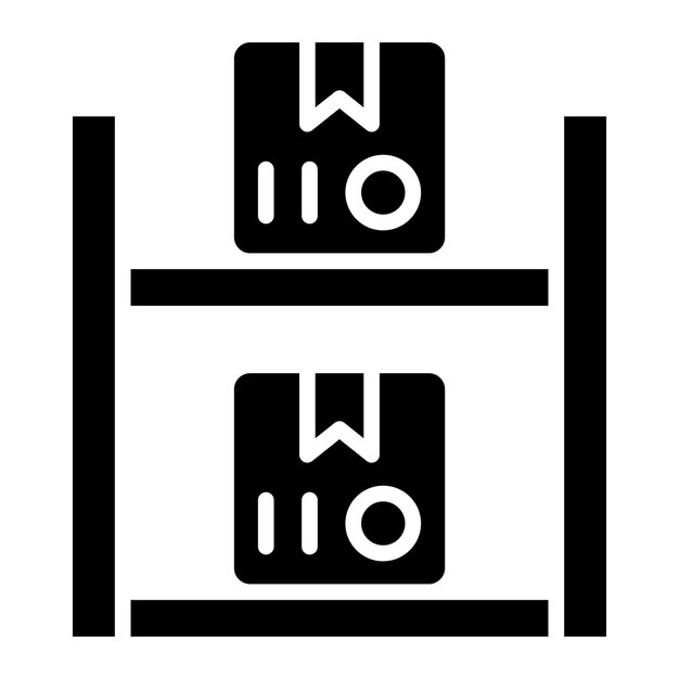 Diseño vectorial Capacidad del estante Estilo del icono