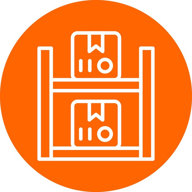 Diseño vectorial Capacidad del estante Estilo del icono
