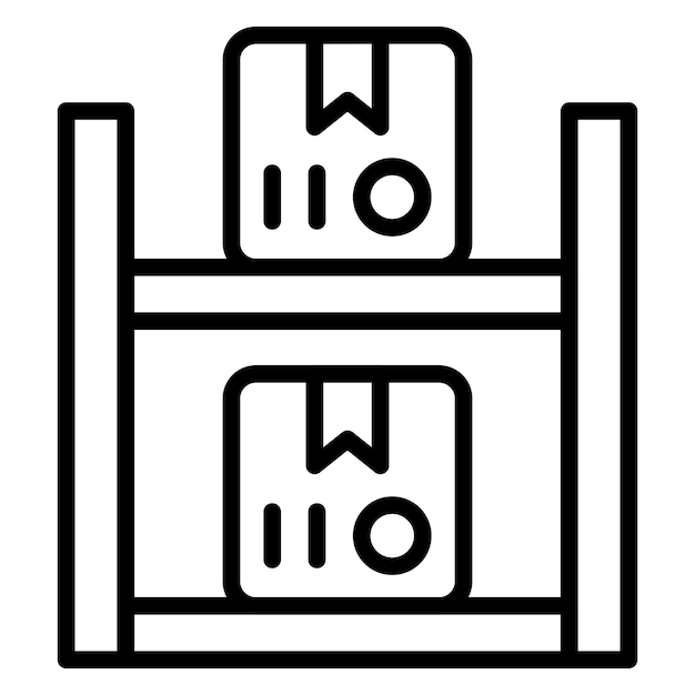 Diseño vectorial Capacidad del estante Estilo del icono