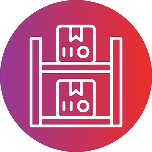 Diseño vectorial Capacidad del estante Estilo del icono