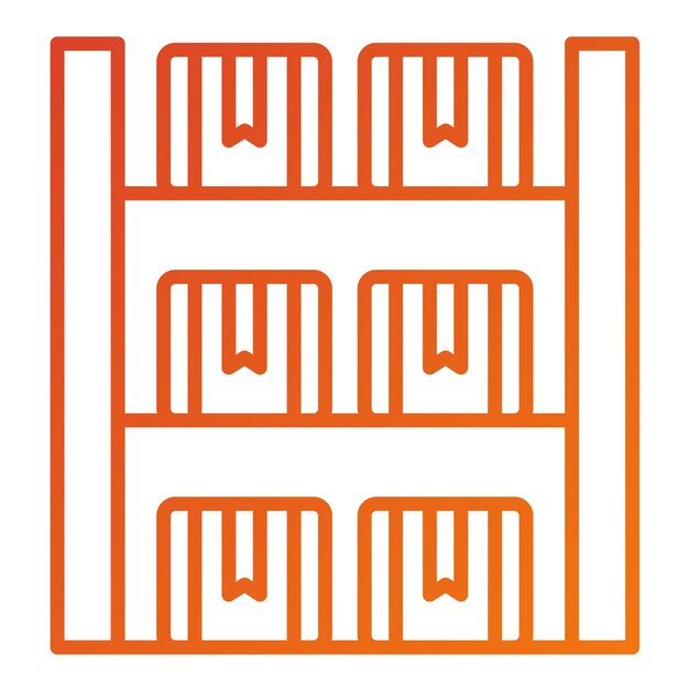 Diseño vectorial Capacidad del estante Estilo del icono