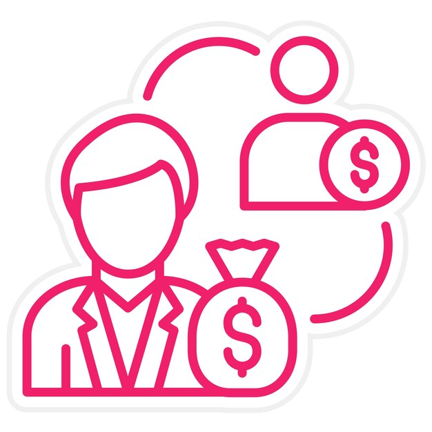 Diseño vectorial Capitalismo Estilo de icono
