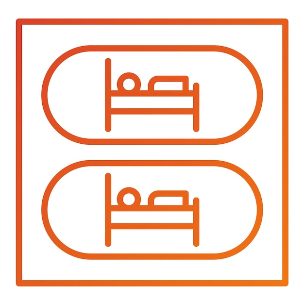 Diseño vectorial Capsule Hotel Estilo icono