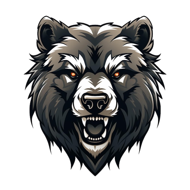 Diseño vectorial de la cara del oso