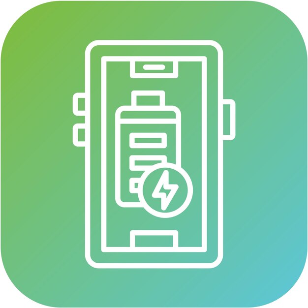Diseño vectorial de carga de la batería Estilo de icono completo