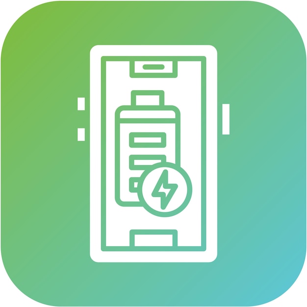 Diseño vectorial de carga de la batería Estilo de icono completo
