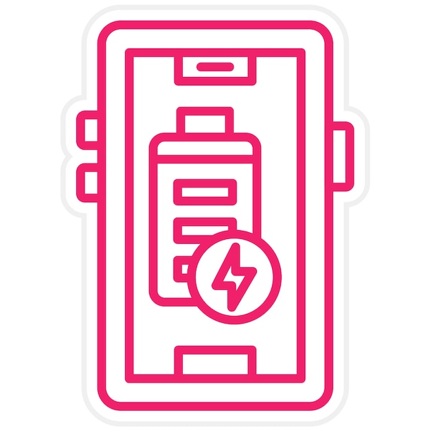 Diseño vectorial de carga de la batería Estilo de icono completo