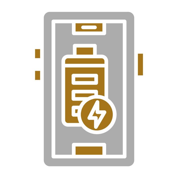 Diseño vectorial de carga de la batería Estilo de icono completo