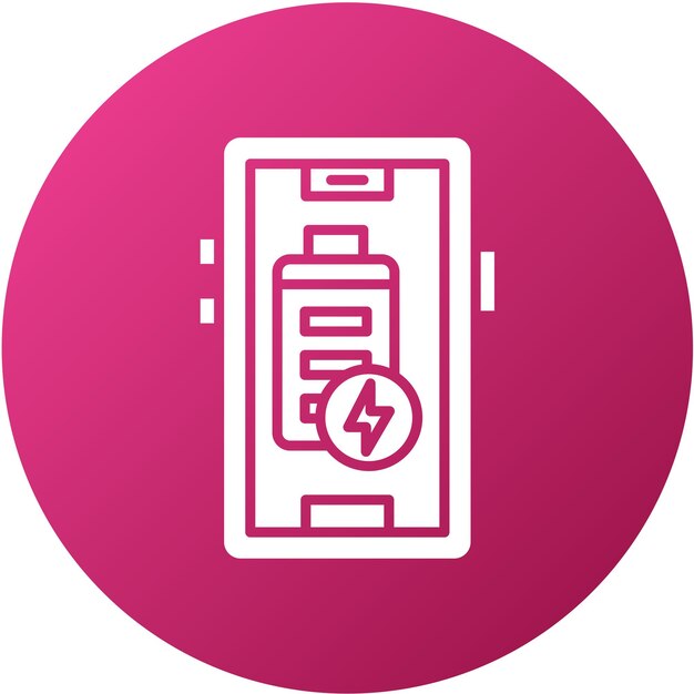 Diseño vectorial de carga de la batería Estilo de icono completo