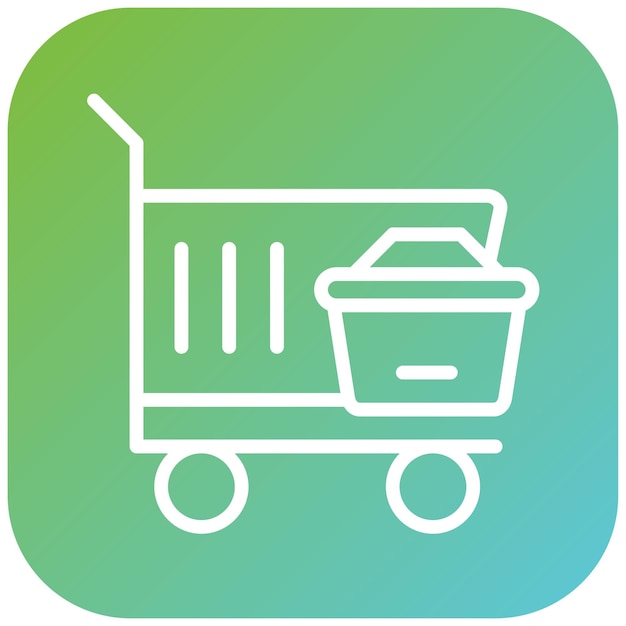 Diseño vectorial del carrito Añadir al estilo del icono del carrito
