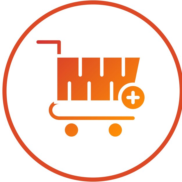 Diseño vectorial de carrito Añadir estilo de icono
