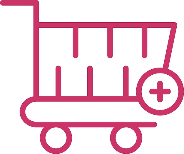 Diseño vectorial de carrito Añadir estilo de icono