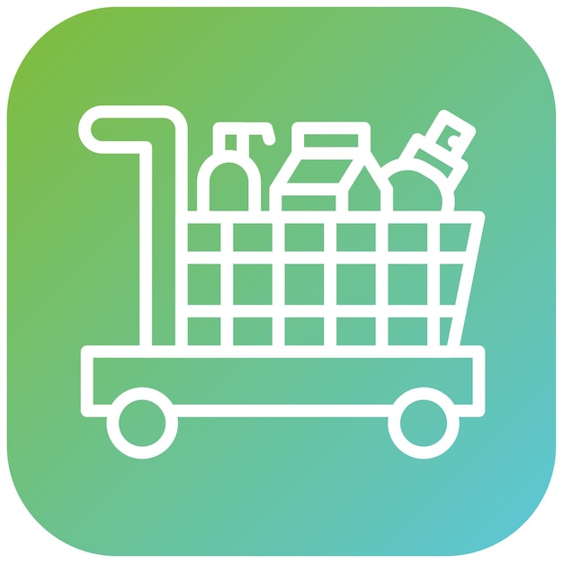 Diseño vectorial del carrito entregado Estilo de icono