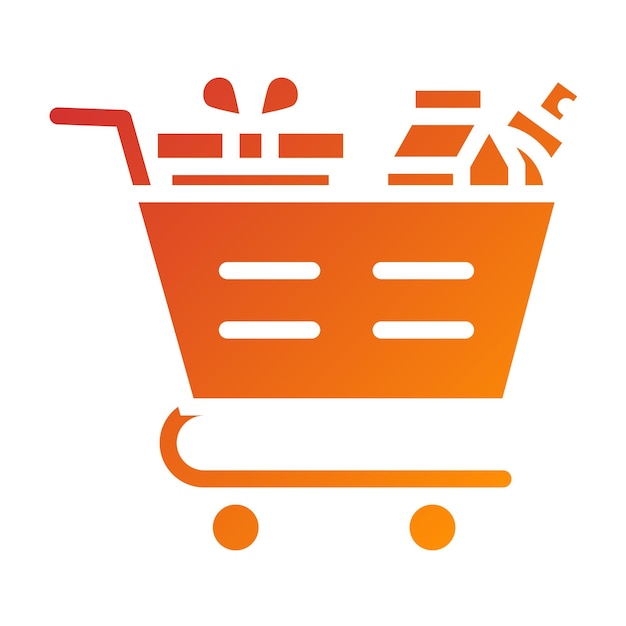 Diseño vectorial del carrito Estilo completo del icono
