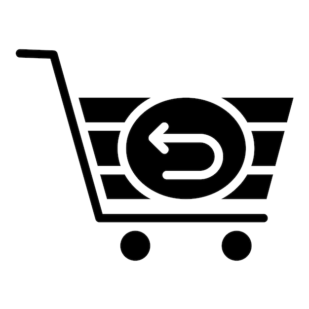 Diseño vectorial del carrito Estilo de icono devuelto