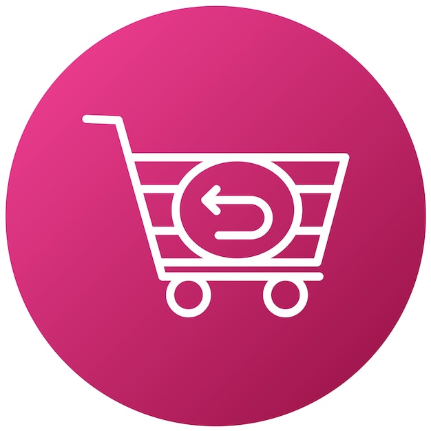 Diseño vectorial del carrito Estilo de icono devuelto