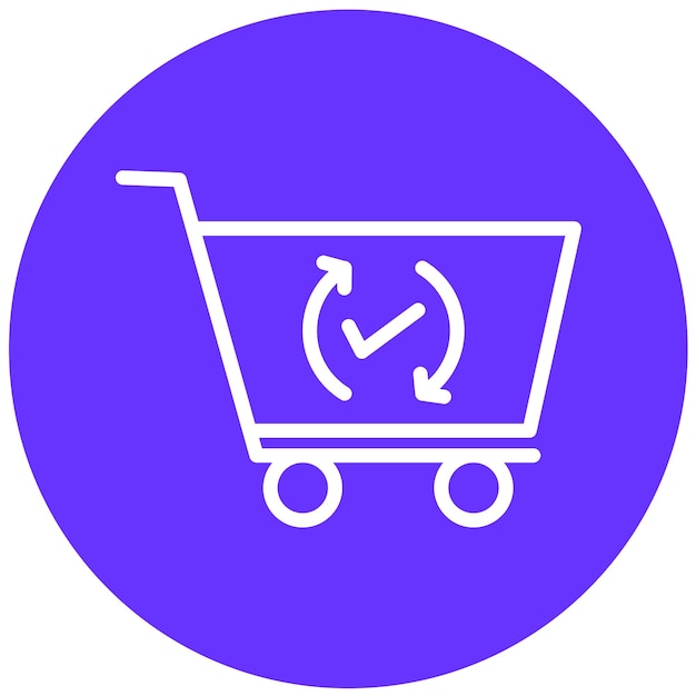 Diseño vectorial del carrito Estilo total del icono
