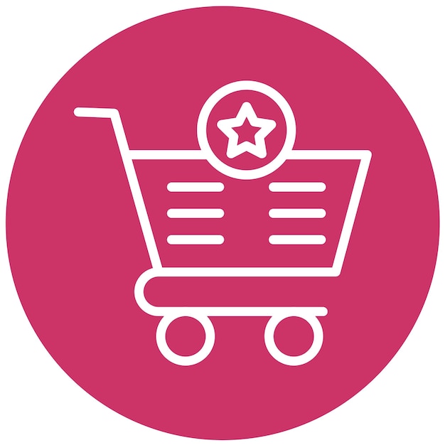 Diseño vectorial del carrito Favoritos Estilo del icono