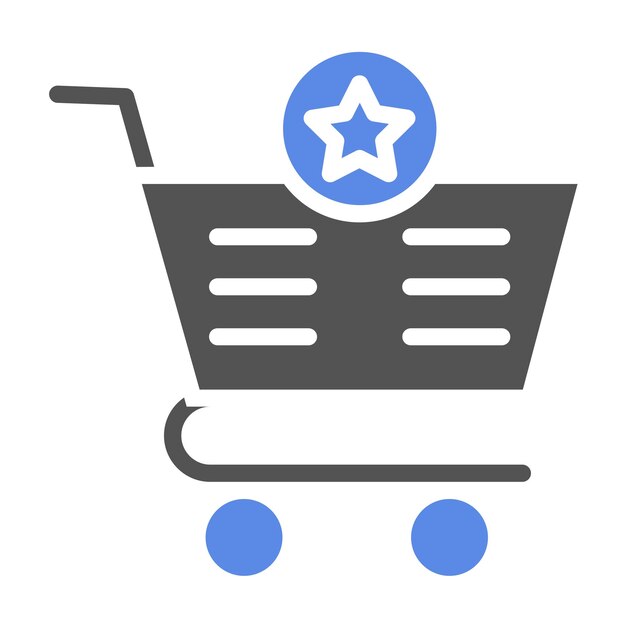 Diseño vectorial del carrito Favoritos Estilo del icono